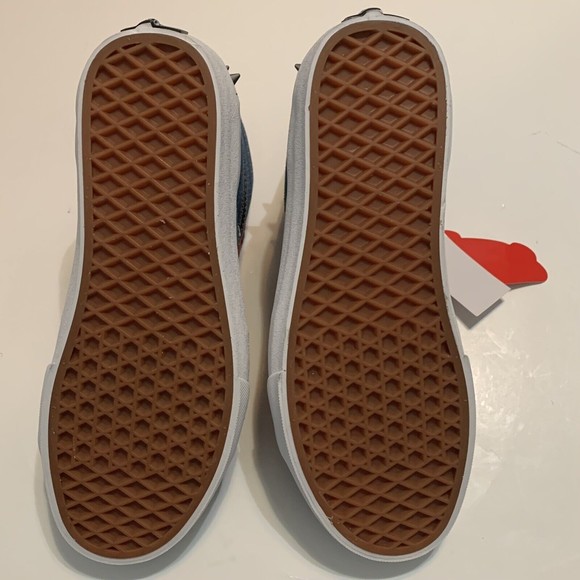 Vans Sk8-Hi Tartan Daze Leather/Plaid/Denim/Acidwash Studded Women’s Size 8 Shoe - Picture 4 of 9